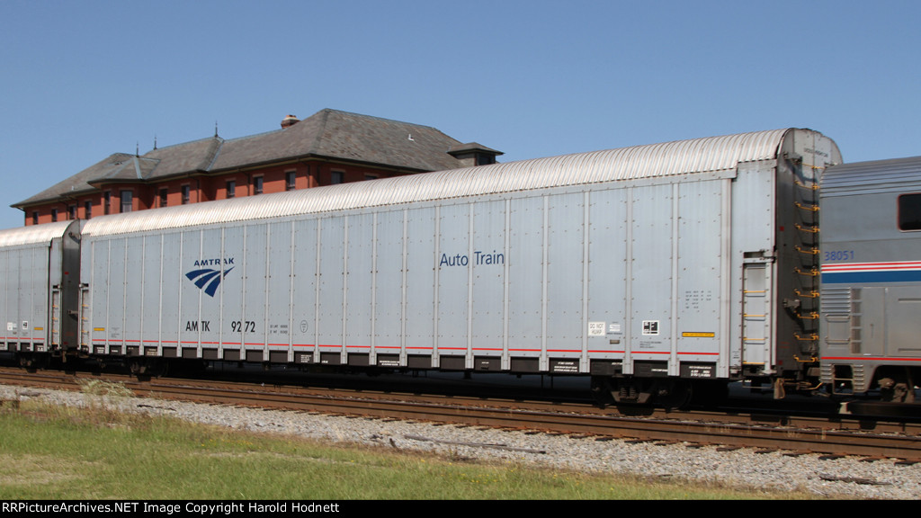 AMTK 9272 passes the station